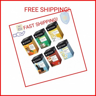 Stash Tea Soothing Herbal Tea 6 Flavor Variety Pack, 6 Boxes With 18-20 Tea Bags