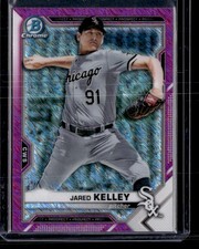 2021 Bowman Chrome #BCP-174 Jared Kelley Prospects Fuchsia Shimmer Refractor SN