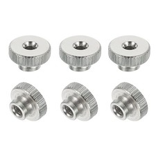 6Pcs Knurled Thumb Nuts M3x7mm Carbon Steel Nut Iron Round Knobs Silver,