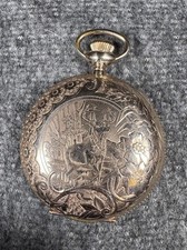 R.W. Sears Time Card Pocket Watch Illinois 18s Rare Model 2 Full Hunter Roebuck