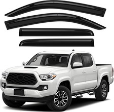 Window Rain Guards Compatible with Toyota Tacoma 2016-2023 Double Cab, 4PCS O...