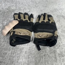 Wiley X  Hybrid Brown XL Hard Knuckle Leather Gloves Tactical Combat Used
