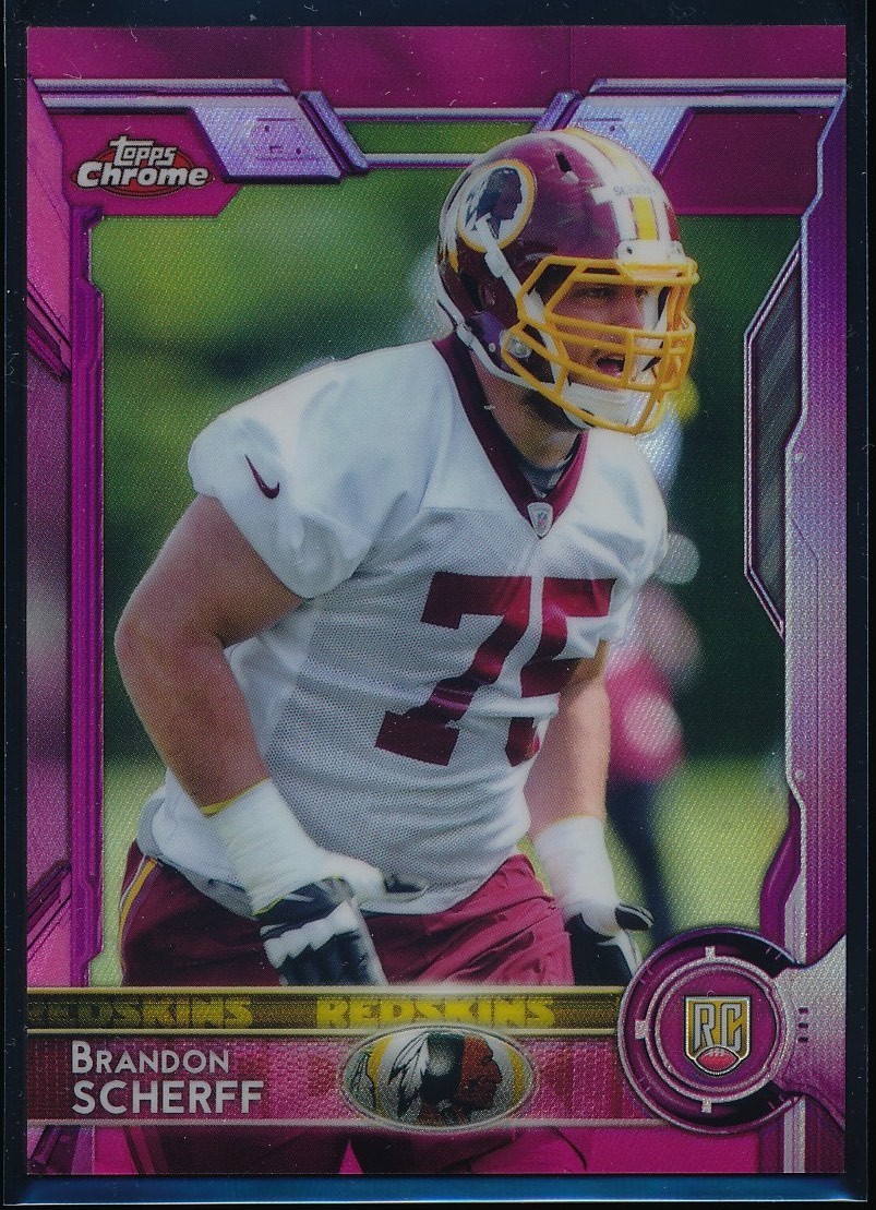 Brandon Scherff Topps Chrome #117 Pink Refractor