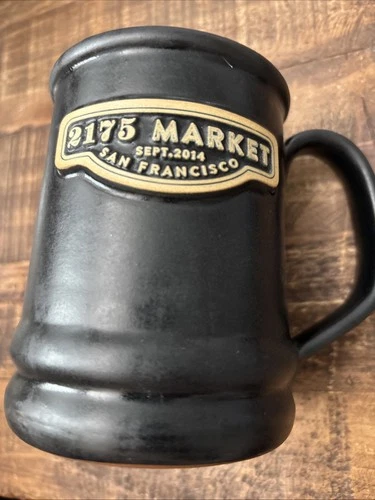 Deneen Pottery 2175 Market Sept 2014 San Francisco Black Matte Coffee Mug