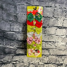 The Grinch Christmas Hair Bows Set of 6 Differnet Designs Bling Red Green Pink