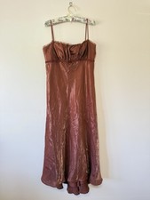 Vintage Y2K Bridgerton Style Shimmery Cooper/Rust/Crimson Formal Dress