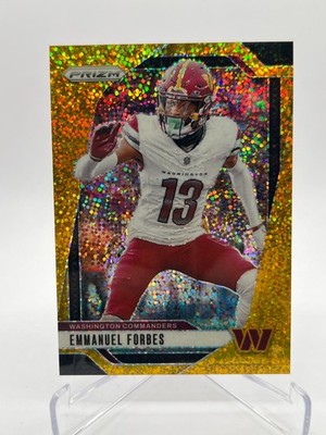 2024 PANINI PRIZM EMMANUEL FORBES 22/24 GOLD SPARKLE PRIZM NO. 291 COMMANDERS
