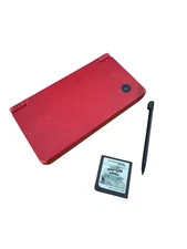 Nintendo DSi Red Handheld Console Game System w/ Shrek & Stylus - Tested!