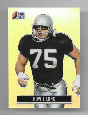 5/10 howie long 2023 leaf pro set metal prismatic silver retro insert #rb-38 hof