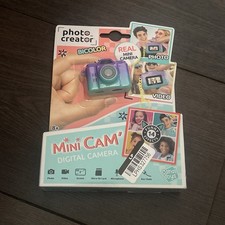 Photo Creator Real Mini Camera BICOLOR Neon Turquoise And Purple Photo  Video