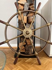 Antikes Schiffssteuerrad Messing & Holz –Brown Bros & Co Ltd, Rosebank Ironwork