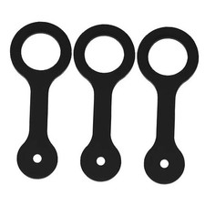 RV Shower Door Travel Latch Strap 3PCS, Black Silicone RV Camper Bathroom