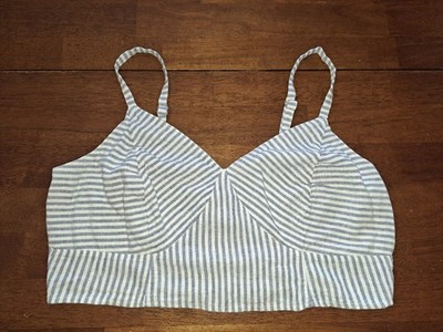 Universal Thread Women's Blue White Striped Bralette XXL