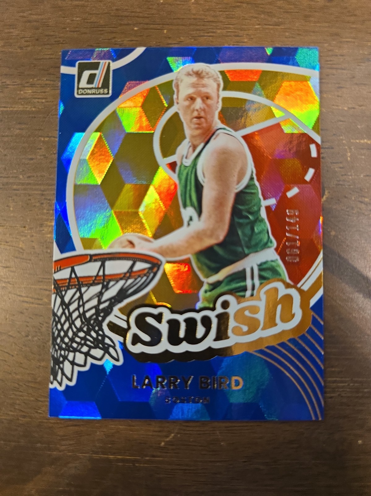 Panini 2025-26 Donruss Basketball Larry Bird Blue Cubic Swish #6  /149