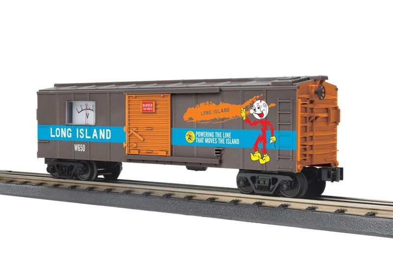 MTH O Gauge RAILKING SCALE Long Island Box Car w/OPERATING Power Meter BRAND NEW