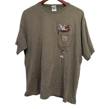 Men's VTG 2001 Warner Bro's Looney Tunes Pocket Shirt L Embroidered Bugs Daffy