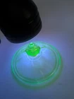 Vtg 1929 Block Optic Green Uranium Depression Hocking Glass Candy Dish LID ONLY