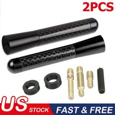 2x 3inches Car Antenna Carbon Fiber Radio Fmam Antena Black Kit Universal Usa 2x 3inches Car Antenna Carbon Fiber Radio Fmam Antena Black Kit Universal Usa