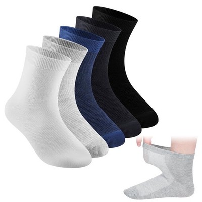 Extra Wide Thin Diabetic Men's Ankle Socks Plus Size Non Slip Extra
