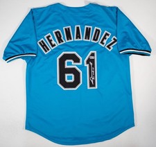 Marlins Legend LIVAN HERNANDEZ Autographed Custom Jersey #61 - BECKETT CERTIFIED