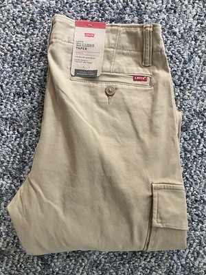 NWT Men s Levi's XX Cargo Taper Stretch Tan Pants Size 28 x32 