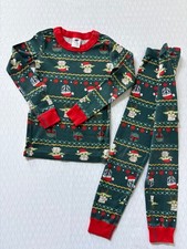 Hanna Andersson Christmas Baby Santa Yoda Pajama Set Size 5 Colorful 110cm