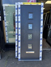 Brand New  Anthracite Grey Composite Door In white Frame C/w Bar 855 X 2070 Mm