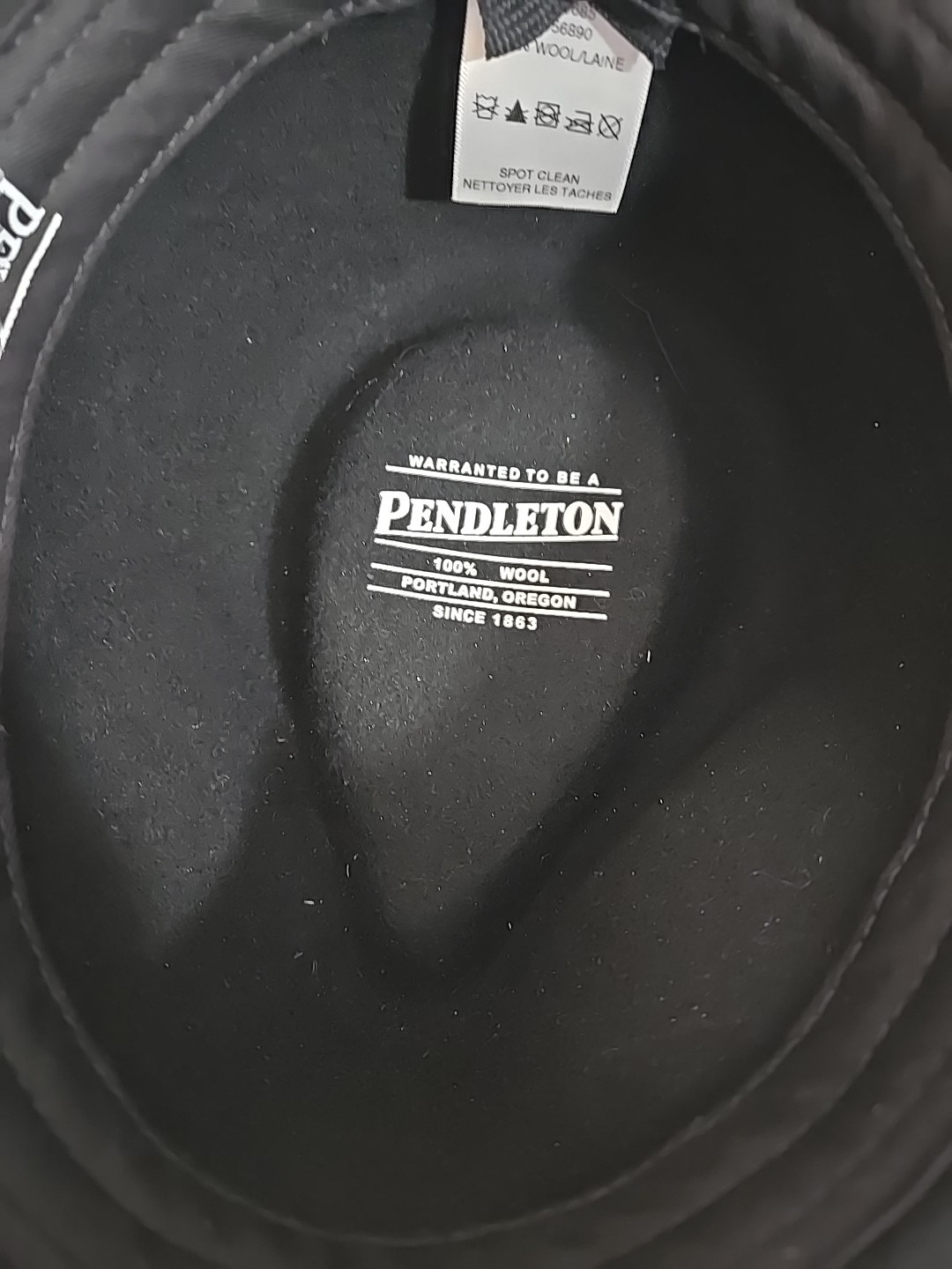 Pendleton 100% Wool Western Outback Hat Black Siz… - image 10