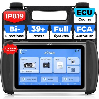 XTOOL IP819 V2.0 OBD2 Scanner Full System Diagnostic Key Programming Tools FCA