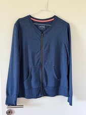 Jacke Sweatjacke Bomberjacke Collegejacke Reißverschluss blau Gr. M Tchibo TCM