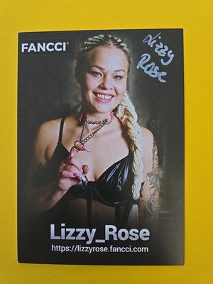 LIZZY ROSE AUTOGRAMM SIGNIERT AUTOGRAPH SIGNED Autogrammkarte Erotik MODEL