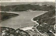 Edertal Edertalsperre Schoss Waldeck Fliegeraufnahme x 1962