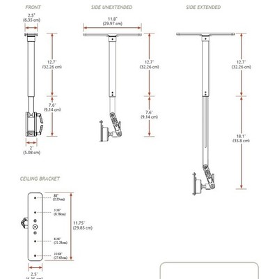 Touchpoint Medical (ICW) Cieling Mount UL95CUMW (White)