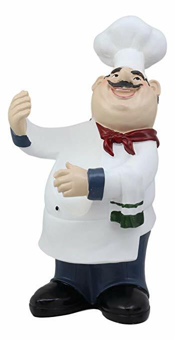 Ebros Large Chef Bistro Cook Hugging Bottle Wine Holder Figurine