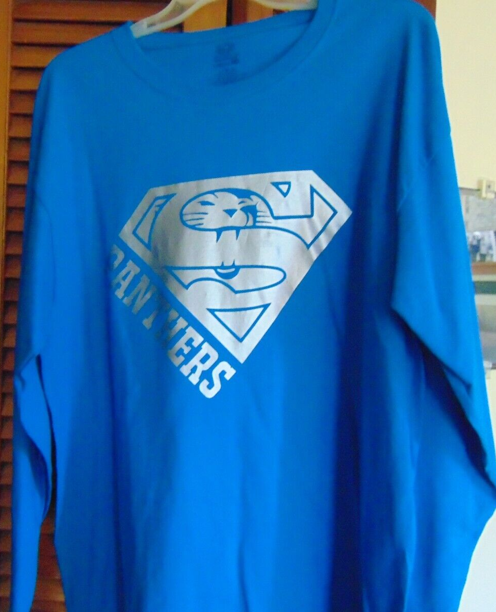 Carolina Panthers Superman Long-sleeved T-Shirt Large