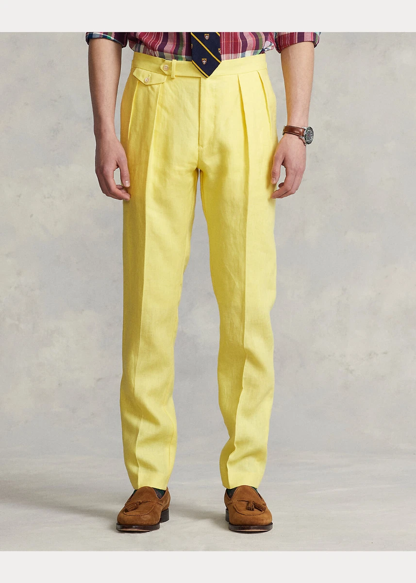 Polo ralph lauren men's linen clearance pants