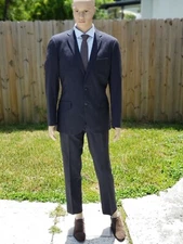 Slate & Stone Men's Navy Blue Wool Blend Suit Separate Size 42R/34-32