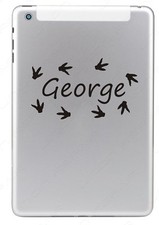 Dinosaur iPad Sticker Footprint Personalised Notebook Laptop Vinyl Decals PG81