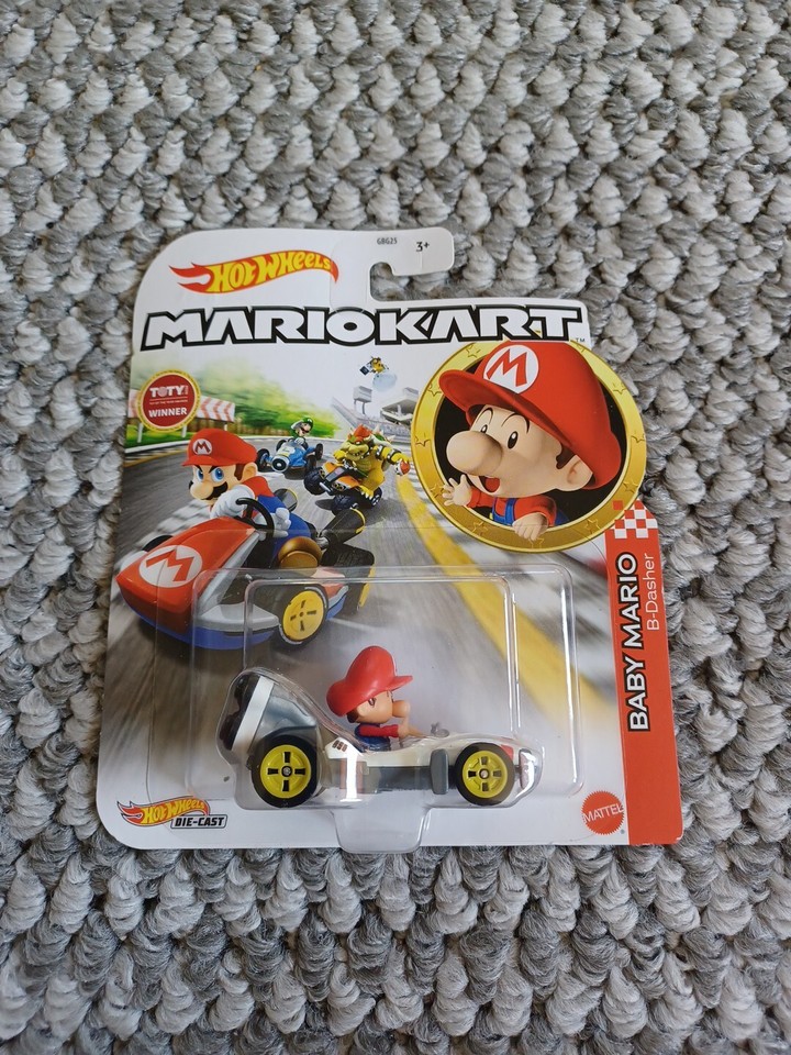 Hot Wheels Mario Kart Lot Of 7 (Full Set) Mario, Baby Mario, Luigi