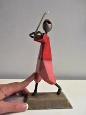 Mid-century Modern Male Golfer Sculpture by Mexican Artist Felguerez Nice Piece!