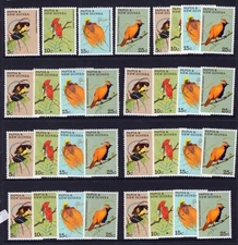 1970 PNG Papua New Guinea Birds of Paradise 8 Sets of 4 MNH