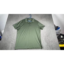 Telaleo Olive Green Polo Shirt Moisture Wicking Athletic Golf Casual Large