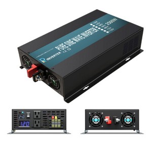 Power Inverter 2500W Pure Sine Wave 24V to 110 120V Solar Converter Battery Camp