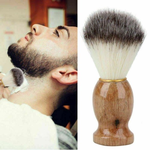 Handle Badger Shaving Brush Perfect Shave Barber Hard Wooden Hair Soft Feel - Picture 5 of 6