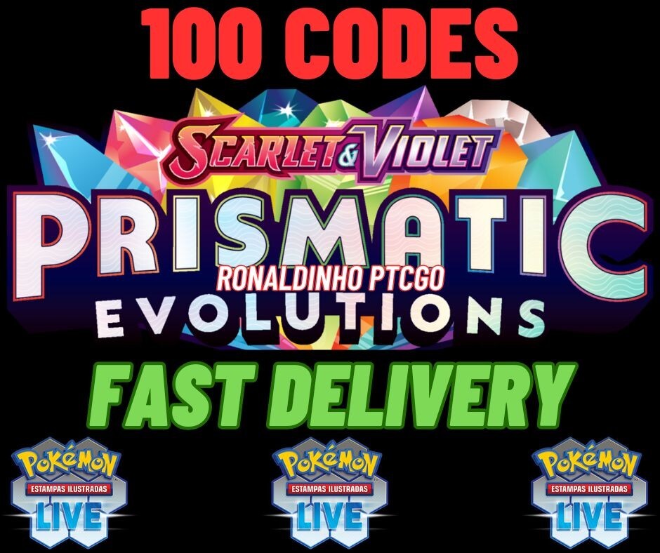 100x Prismatic Evolutions Codes Booster Pokémon TCG LIVE - PTCGL - SENT FAST
