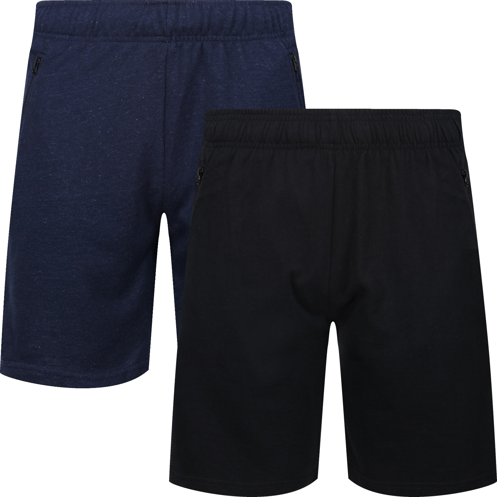 New Mens Shorts Elasticated Waist Plain Casual Gym Knee Length Summer