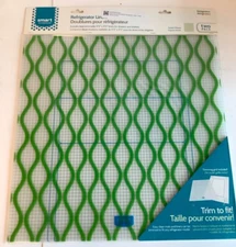 NEW Smart Choice 2-Pack Trimmable Refrigerator Liners GREEN Waves fridge custom