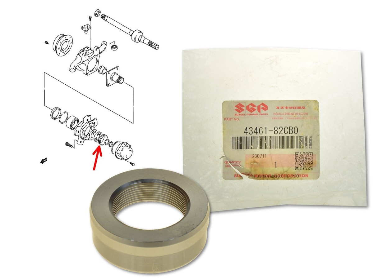 Front Wheel Bearing Lock Nut 43461-82CB0 OE for Suzuki Jimny | eBay