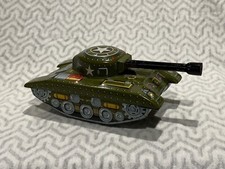 Vintage 1950s Japanese Tin Litho Friction Toy: Mitsuhashi T-35 TANK.
