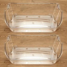 Refrigerator Door Bin Shelf Clear For Frigidaire 240356402 AP2549958 2 Pack